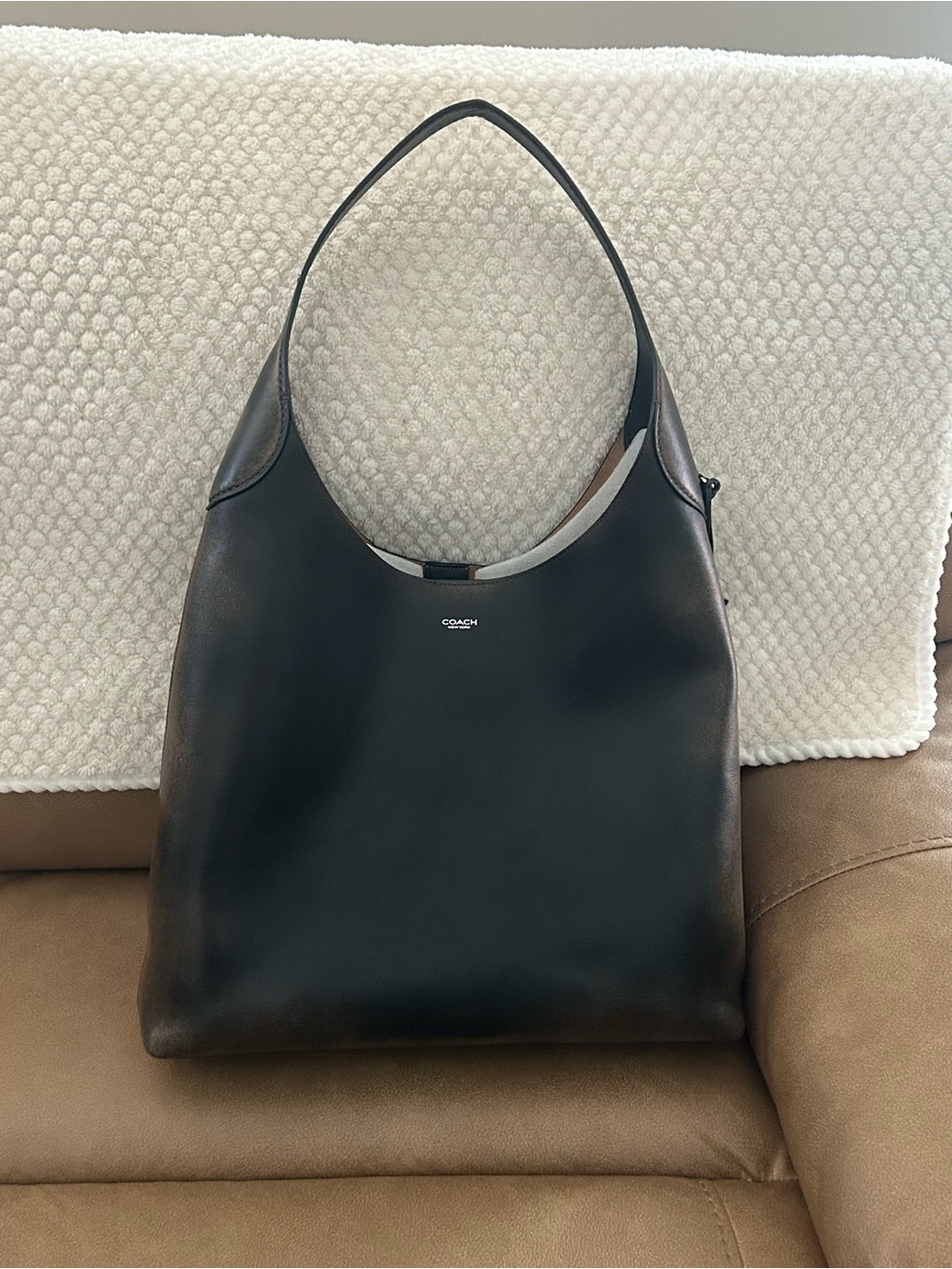 Coach Black Leather Shoulder Hobo